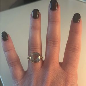14k gold green amethyst ring
